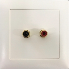 Bild von proDT CO UP ws | Unterputzanschluss proDT® mit 2x Cinchbuchsen Output von Dante, EDIZIOdue, weiss