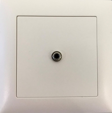 Bild von proDT 3.5I UP ws | Unterputzanschluss proDT® mit 3.5mm Klinkenbuchse Input auf Dante, EDIZIOdue, weiss