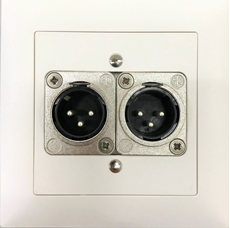 Bild von proDT 2XO UP ws | Unterputzanschluss proDT® mit 2x XLR Output male von Dante, EDIZIOdue, weiss