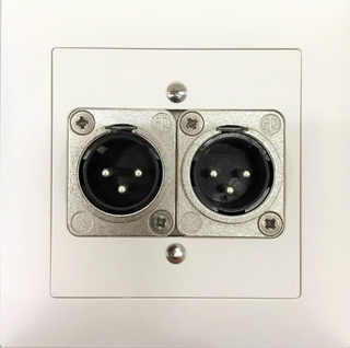 Bild von proDT 2XO UP ws | Unterputzanschluss proDT® mit 2x XLR Output male von Dante, EDIZIOdue, weiss