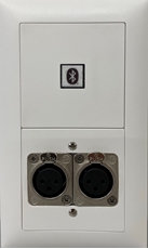 Bild von proDT BI/2XI UP ws | Unterputzanschluss proDT® mit Bluetooth Input und 2x XLR Input female auf Dante, EDIZIOdue, weiss