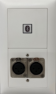 Bild von proDT BI/2XI UP ws | Unterputzanschluss proDT® mit Bluetooth Input und 2x XLR Input female auf Dante, EDIZIOdue, weiss