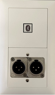 Bild von proDT BI/2XO UP ws | Unterputzanschluss proDT® mit Bluetooth Input und 2x XLR Output male auf/von Dante, EDIZIOdue, weiss