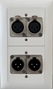 Bild von proDT 2XI/O UP ws | Unterputzanschluss proDT® mit 2x XLR Input female/Output male auf/von Dante, EDIZIOdue, weiss