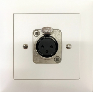 Bild von proDT XI UP ws | Unterputzanschluss proDT® mit XLR Input female auf Dante, EDIZIOdue, weiss