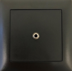 Bild von proDT 3.5O UP sw | Unterputzanschluss proDT® mit 3.5mm Klinkenbuchse Output von Dante, EDIZIOdue, schwarz