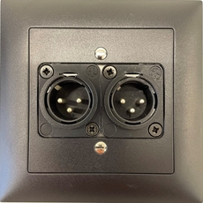 Bild von proDT 2XO UP sw | Unterputzanschluss proDT® mit 2x XLR Output male von Dante, EDIZIOdue, schwarz