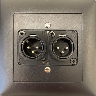 Bild von proDT 2XO UP sw | Unterputzanschluss proDT® mit 2x XLR Output male von Dante, EDIZIOdue, schwarz