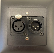 Bild von proDT XI/O UP sw | Unterputzanschluss proDT® mit XLR Input female/Output male auf/von Dante, EDIZIOdue, schwarz