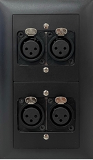 Bild von proDT 4XI UP sw | Unterputzanschluss proDT® mit 4x XLR Input female auf Dante, EDIZIOdue, schwarz