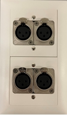 Bild von proDT 4XI UP ws | Unterputzanschluss proDT® mit 4x XLR Input female auf Dante, EDIZIOdue, weiss