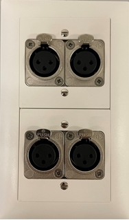 Bild von proDT 4XI UP ws | Unterputzanschluss proDT® mit 4x XLR Input female auf Dante, EDIZIOdue, weiss