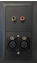 Bild von proDT 2XI/CI UP sw | Unterputzanschluss proDT® mit 2x XLR Input female und 2x Cinch Input auf Dante, EDIZIOdue, schwarz