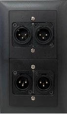 Bild von proDT 4XO UP sw | Unterputzanschluss proDT® mit 4x XLR Output male von Dante, EDIZIOdue, schwarz