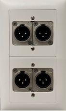 Bild von proDT 4XO UP ws | Unterputzanschluss proDT® mit 4x XLR Output male von Dante, EDIZIOdue, weiss