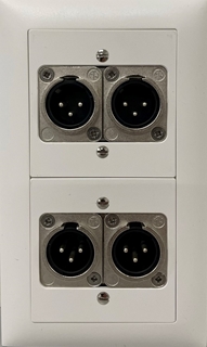 Bild von proDT 4XO UP ws | Unterputzanschluss proDT® mit 4x XLR Output male von Dante, EDIZIOdue, weiss