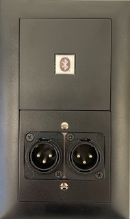 Bild von proDT BI/2XO UP sw | Unterputzanschluss proDT® mit Bluetooth Input und 2x XLR Output male auf/von Dante, EDIZIOdue, schwarz