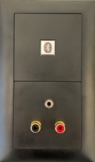 Bild von proDT BI/CI/3.5O UP sw | Unterputzanschluss proDT® mit Bluetooth Input, 2x Cinch Input und 3.5mm Klinkenbuchse Output auf/von Dante, EDIZIOdue, schwarz