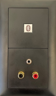 Bild von proDT BI/CI/3.5O UP sw | Unterputzanschluss proDT® mit Bluetooth Input, 2x Cinch Input und 3.5mm Klinkenbuchse Output auf/von Dante, EDIZIOdue, schwarz