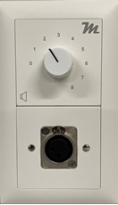 Bild von proDT XIMR UP ws | Unterputzanschluss proDT® mit XLR Input female Mic mit Regler auf Dante, EDIZIOdue, weiss