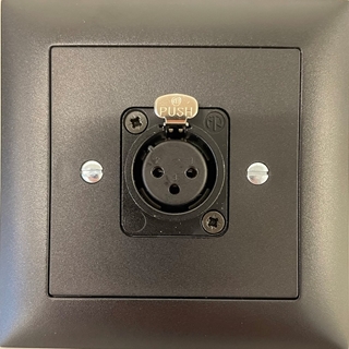 Bild von proDT XI UP sw | Unterputzanschluss proDT® mit XLR Input female auf Dante, EDIZIOdue, schwarz