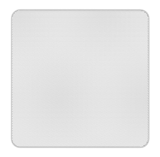 Bild von EGS43W | Randlose quadtratische Gitterabdeckung zu FAP43T, weiss