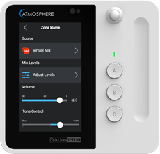 Bild von C-T4 | 4.3" Touchbedienung mit Volume Slider, 3 Tasten und Bewegungssensor, weiss