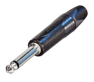 Bild von NP2X-BAG | Klinkenstecker *mono* schwarz/Silber, X-Serie schlankes Gehäuse 14,5mm