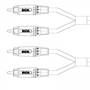 Bild von EC-A3-CLMM-6 | 6m Stereokabel 2x Cinch Stecker auf 2x Cinch Stecker, 2 pol