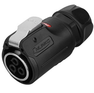 Bild von LP-24-J03PE-01-001 | LP-24 Power Kabelkupplung 3 pol Weibchen max. 500 V 25 A IP67