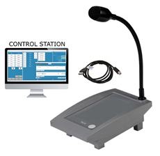 Bild von 4E-CSM-MIC | USB Touchscreen Control Station with Gooseneck Microphone for Commercial Paging plus PC license