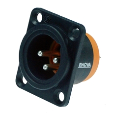 Bild von XL13MB-W | XLR male Chassis 3 PIN IP67 Black Solder