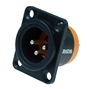 Bild von XL13MB-W | XLR male Chassis 3 PIN IP67 Black Solder