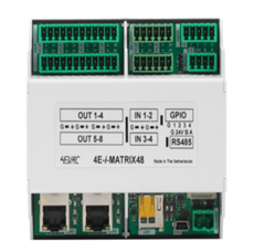 Bild von 4E-MATRIX48 | Networked 4-IN x 8-OUT audio Matrix with following hardware configuration EN54-16