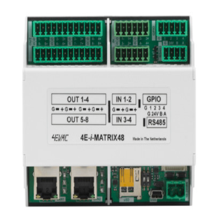 Bild von 4E-iMATRIX48 | AoIP Audio over IP Networked 4-IN x 8-OUT audio Matrix with following hardware configuration EN54-16