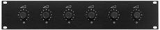 Bild von LSR6100 | 19" Lautstärkesteller Panel 6x 100W | 100V mit 24V DC Pflichtempfangsrelais