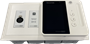 Bild von C-T4BT | 4.3" Touchbedienung mit Volume Slider, 2 Tasten, Bluetooth Remote Audioeingang und Bewegungssensor, weiss