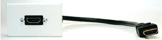 Bild von proFLF HDMI HDMI FF | proFLF® mit HDMI Kabelpeitsche f/f; weiss