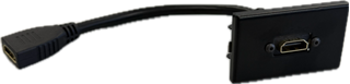 Bild von proFLF HDMI HDMI FF sw | proFLF® mit HDMI Kabelpeitsche f/f; schwarz