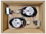 Bild von WA-AB06-100/T-EN54V | Wand-Aufbau-Doppellautsprecher für A/B-Verkabelung, 2x 6 Watt, 2x 100mm/4", MDF Gehäuse IP54, verschraubt, Zertifizierung gemäss EN 54-24