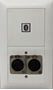 Bild von proDT BI/2XI UP ws | Unterputzanschluss proDT® mit Bluetooth Input und 2x XLR Input female auf Dante, EDIZIOdue, weiss