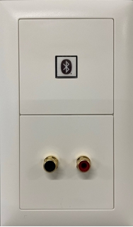 Bild von proDT BI/CO UP ws | Unterputzanschluss proDT® mit Bluetooth Input und 2x Cinch Output auf/von Dante, EDIZIOdue, weiss