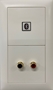 Bild von proDT BI/CO UP ws | Unterputzanschluss proDT® mit Bluetooth Input und 2x Cinch Output auf/von Dante, EDIZIOdue, weiss