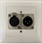 Bild von proDT XI/O UP ws | Unterputzanschluss proDT® mit XLR Input female/Output male auf/von Dante, EDIZIOdue, weiss
