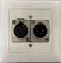 Bild von proDT XI/O UP ws | Unterputzanschluss proDT® mit XLR Input female/Output male auf/von Dante, EDIZIOdue, weiss