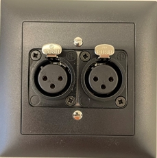 Bild von proDT 2XI UP sw | Unterputzanschluss proDT® mit 2x XLR Input female auf Dante, EDIZIOdue, schwarz