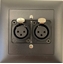 Bild von proDT 2XI UP sw | Unterputzanschluss proDT® mit 2x XLR Input female auf Dante, EDIZIOdue, schwarz