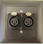 Bild von proDT 2XI UP sw | Unterputzanschluss proDT® mit 2x XLR Input female auf Dante, EDIZIOdue, schwarz