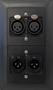 Bild von proDT 2XI/O UP sw | Unterputzanschluss proDT® mit 2x XLR Input female/Output male auf/von Dante, EDIZIOdue, schwarz