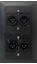 Bild von proDT 4XO UP sw | Unterputzanschluss proDT® mit 4x XLR Output male von Dante, EDIZIOdue, schwarz